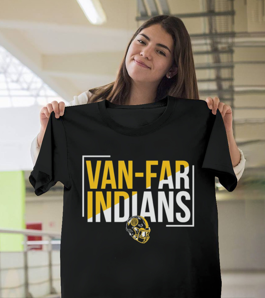 Van Far Indians Football Helmet Missouri T-Shirt