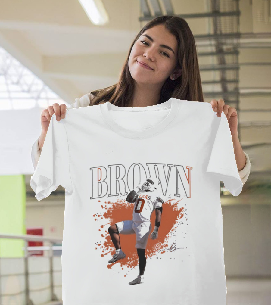 Jahleel Brown Texas Longhorns Number 0 Football Player T-Shirt