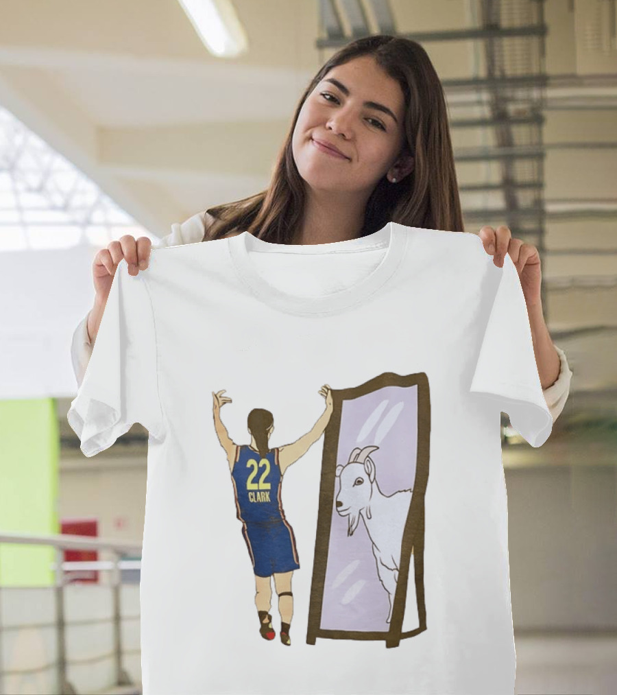 Caitlin Clark 22 Goat Indiana Fever Mirror T-Shirt
