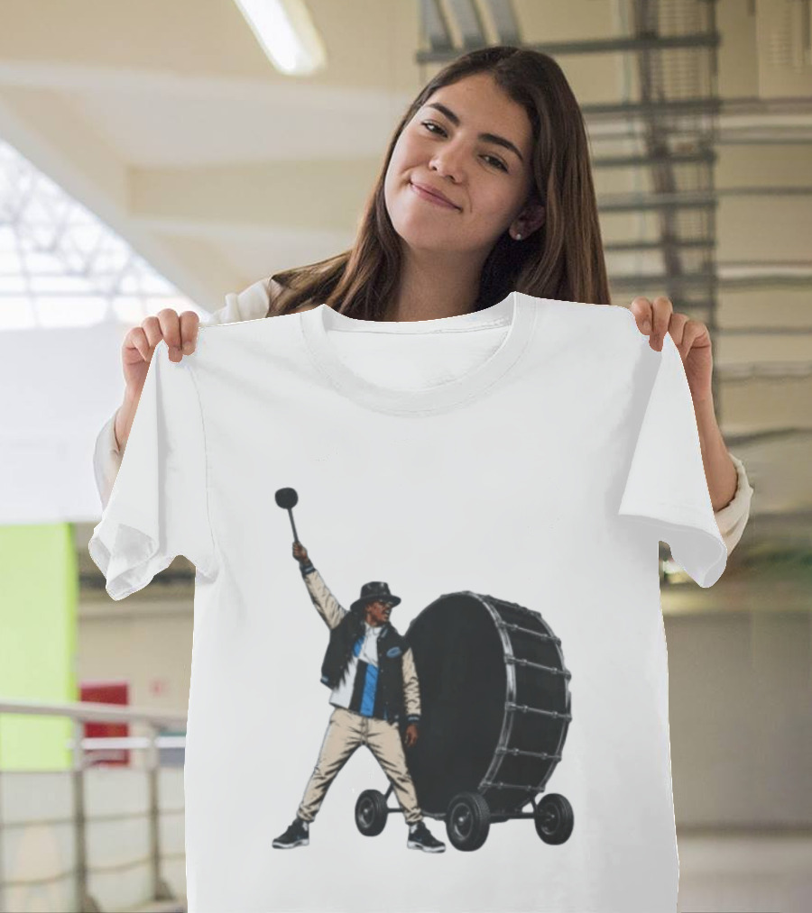 Carolina Panthers Football Culture Supporter With Drum T-Shirt
