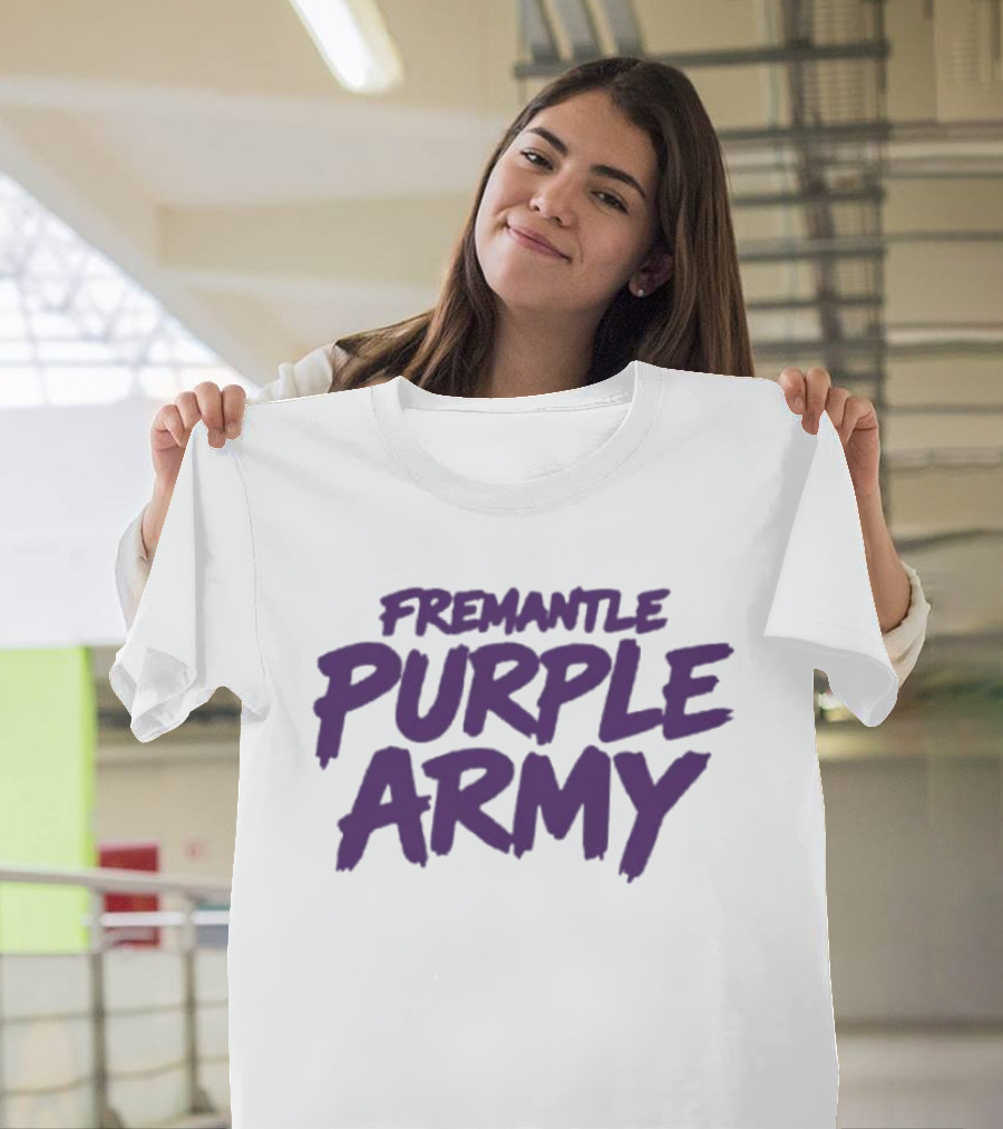 Fremantle Purple Army Supporters Fan Gear T-Shirt