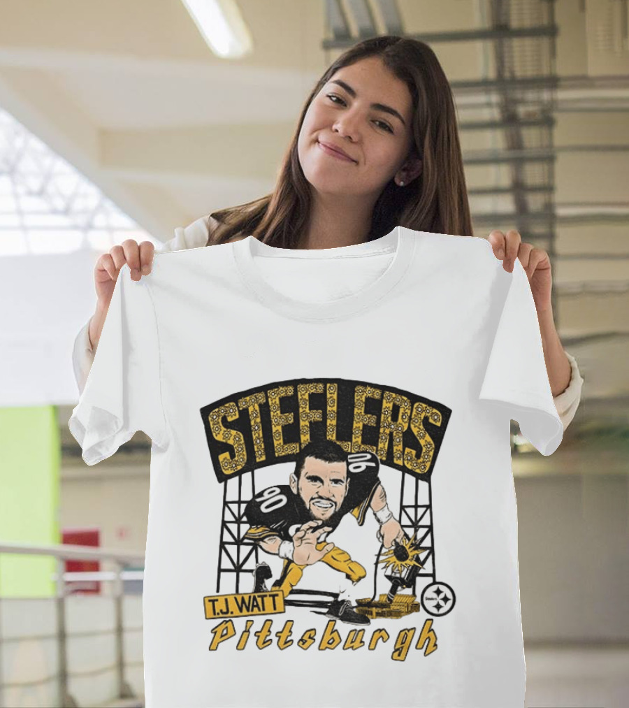 T.J. Watt Pittsburgh Steelers Player Caricature Steelers Pittsburgh T-Shirt