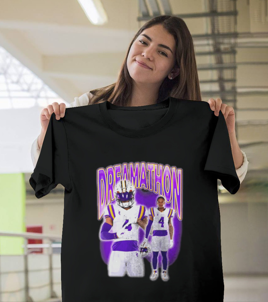 LSU Tigers Dreamathon Gotta Geaux To Work 2 Football 2 Sided T-Shirt