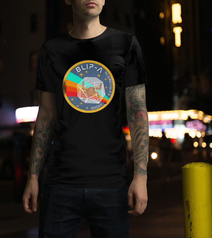 Blip A 40 Eridani A B Rocky Project Hail Mary Distressed Retro Astronaut T-Shirt