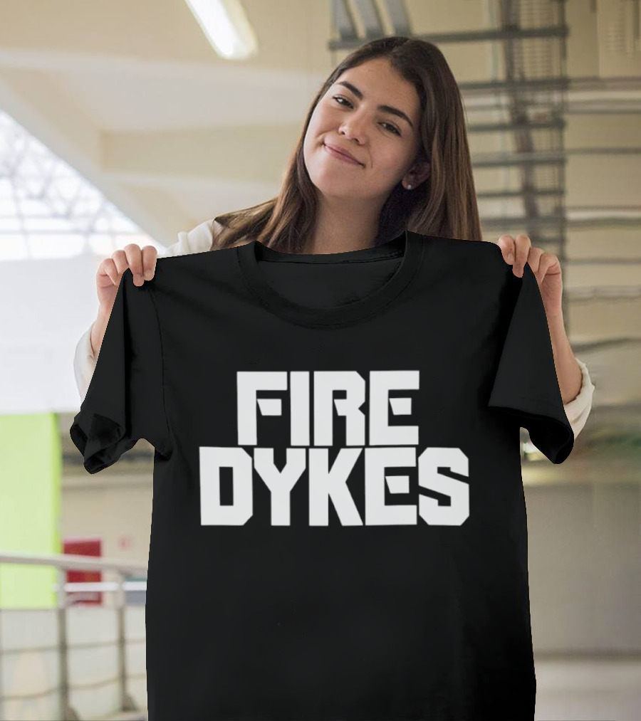 Lesbian Pride LGBTQ Queer Activism Fire Dykes T-Shirt
