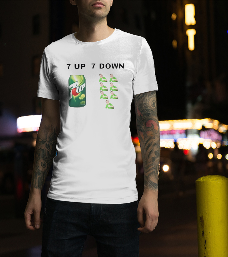 7 Up 7 Down Meme Soda Can With Seven Thumbs Up T-Shirt