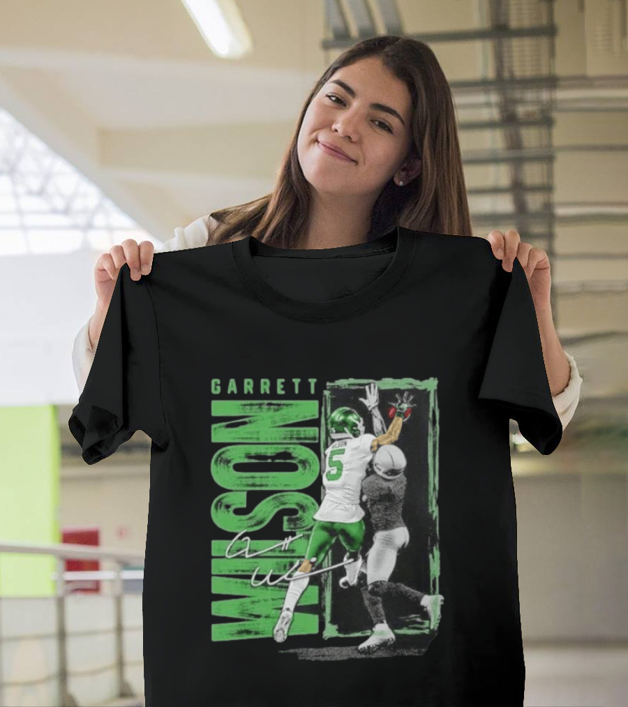 Garrett Wilson New York Jets Football Duo 5 Autograph Wilson Player Image T-Shirt
