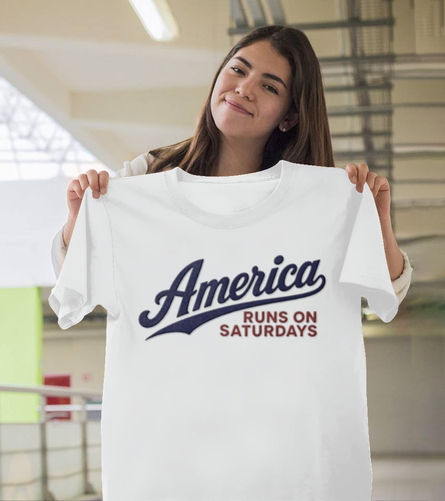 America Runs On Saturdays College Football T-Shirt
