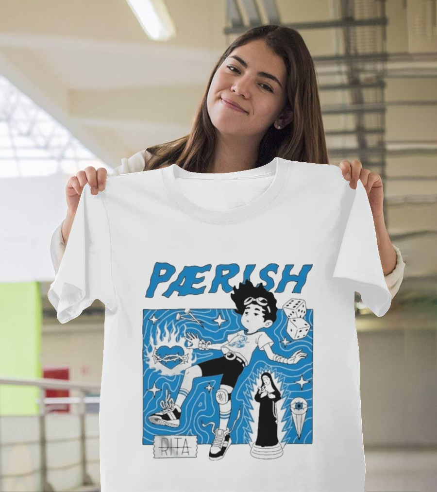 Paerish Escaping The Vapour Clouds Rita Dice Nun Statue T-Shirt