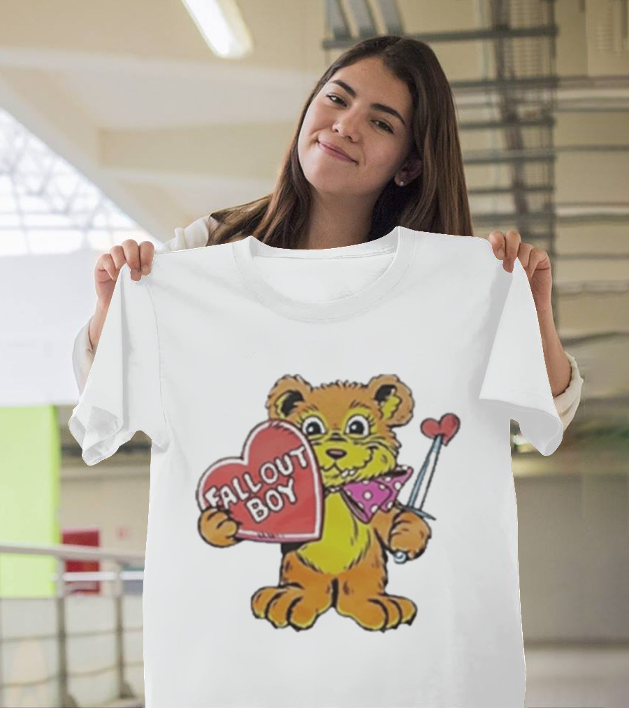 Fallout Boy Every Lover's Got A Little Dagger In Their Hand Bear Holding Heart T-Shirt