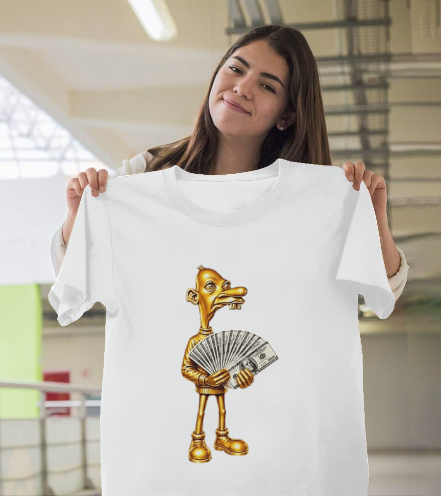 Greg Heffley Gold Money Meme With Cash Stack T-Shirt