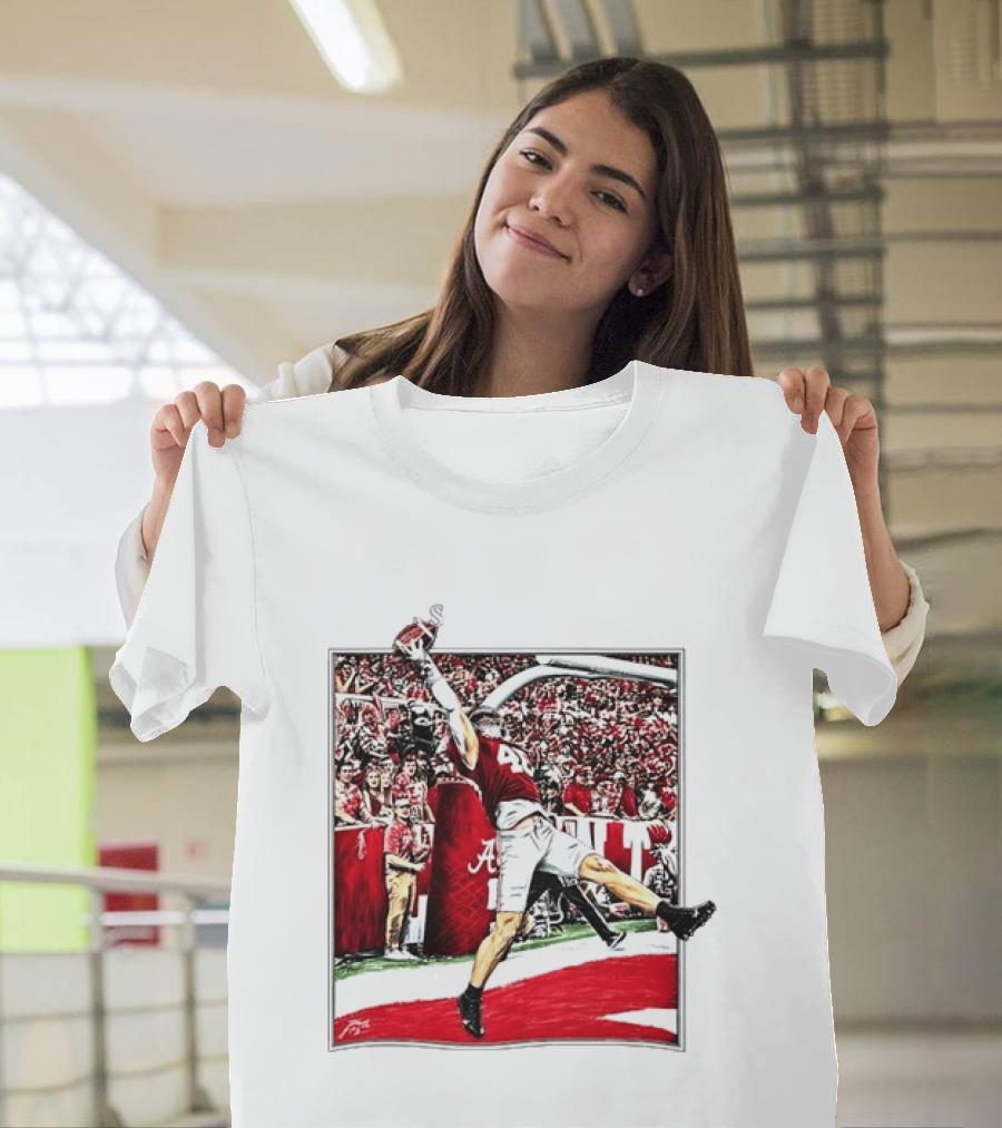 Josh Jacobs Alabama Football Touchdown Celebration T-Shirt