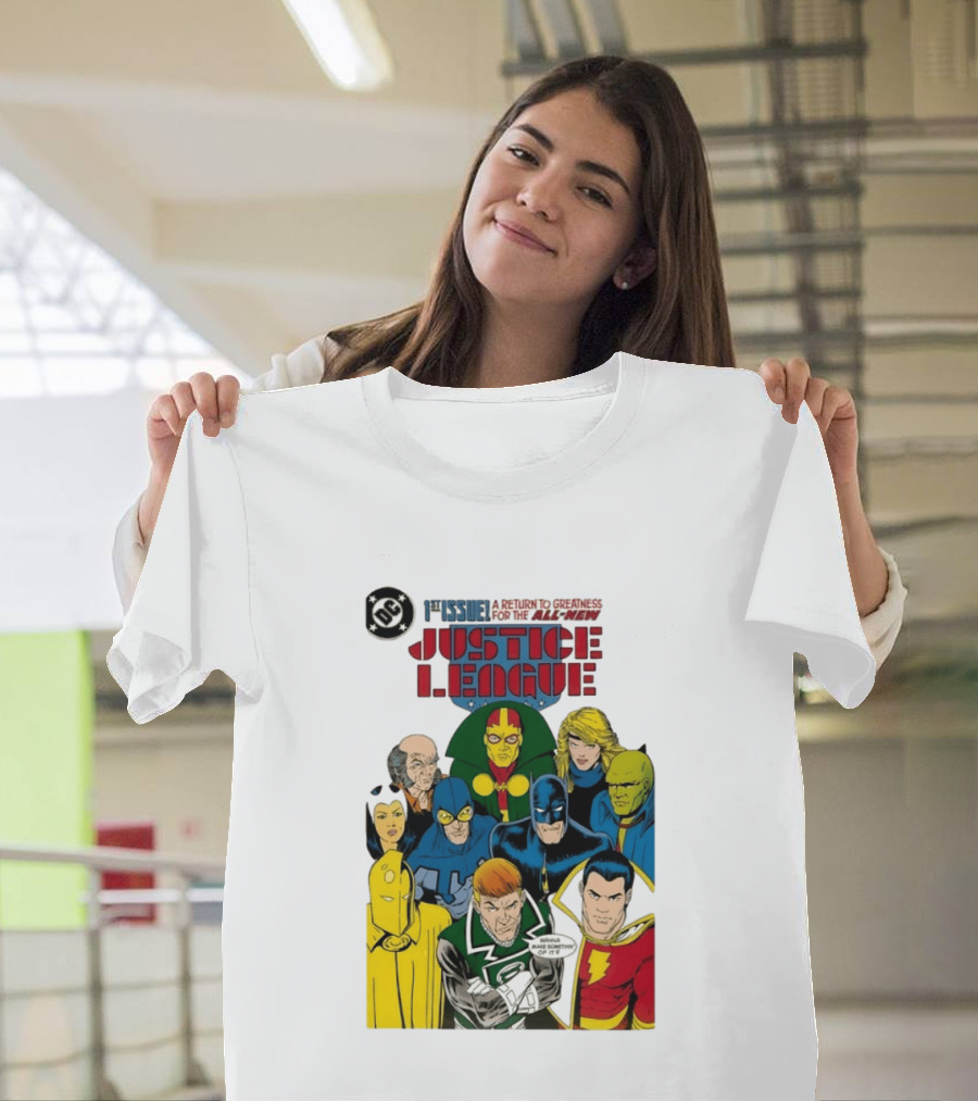 Justice League 1st Issue A Return To Greatness DC Comics Icons Bold Cover T-Shirt