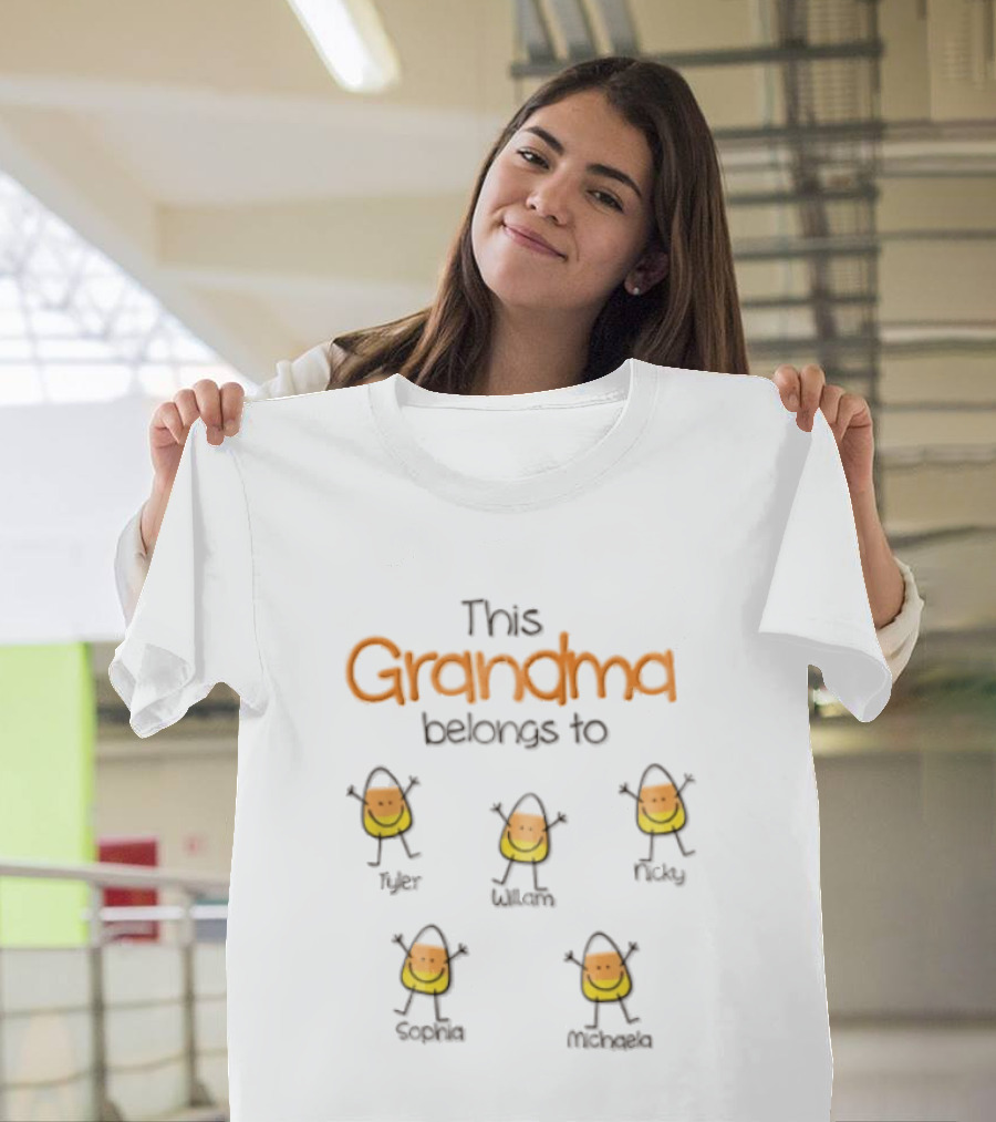 Grandma Belongs To Tyler William Nicky Sophia Michaela T-Shirt