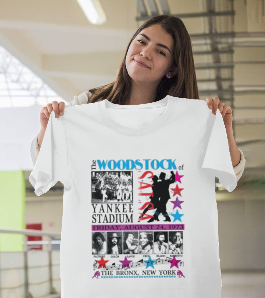 Woodstock Of Salsa Yankee Stadium August 24 1973 Pacheco Colón Lavoe Cruz Blades Barretto Bronx New York T-Shirt