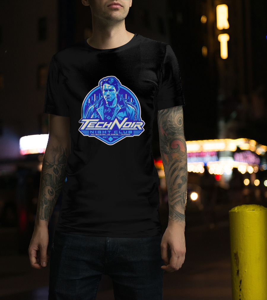 Arnold Schwarzenegger Tech Noir Night Club Pico Boulevard Los Angeles California Est 1984 T-Shirt