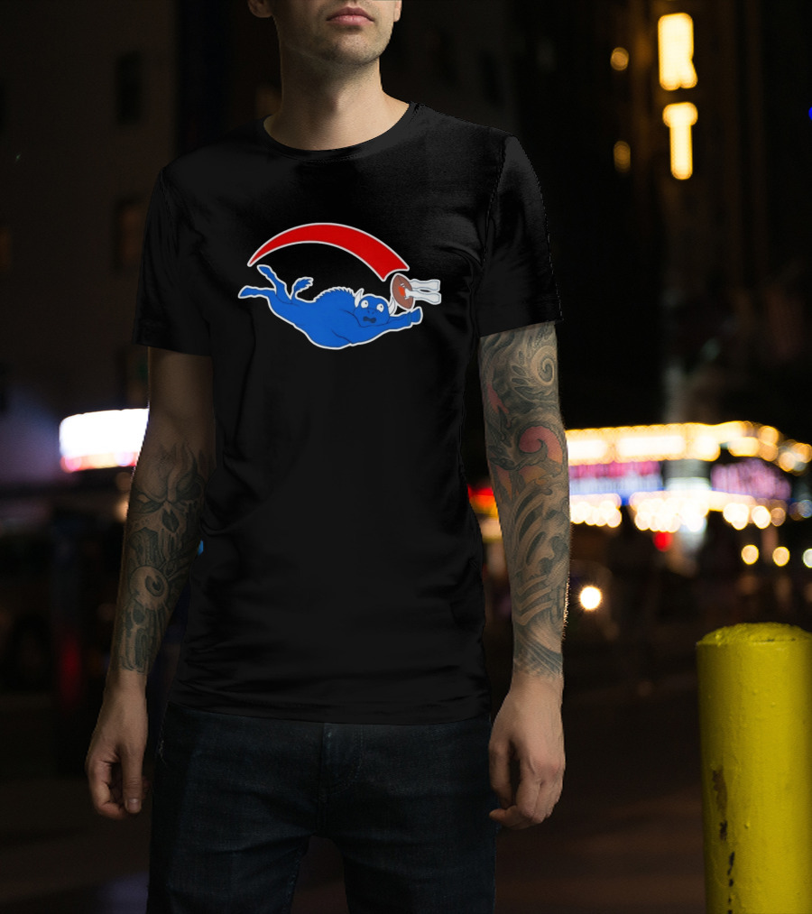 Buffalo Bills Cartoon Parody Football Logo Flying Blue Buffalo T-Shirt