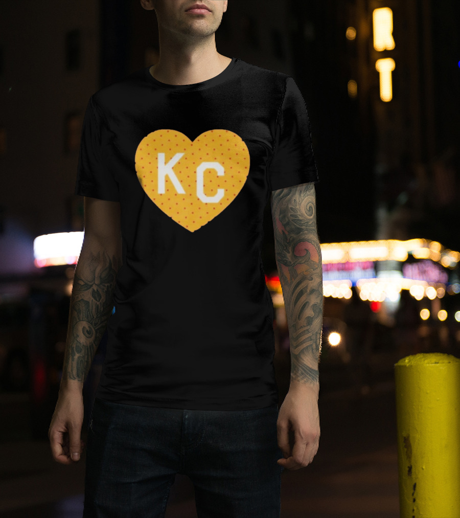 Kansas City Chiefs KC Heart Polka Dot Fan T-Shirt