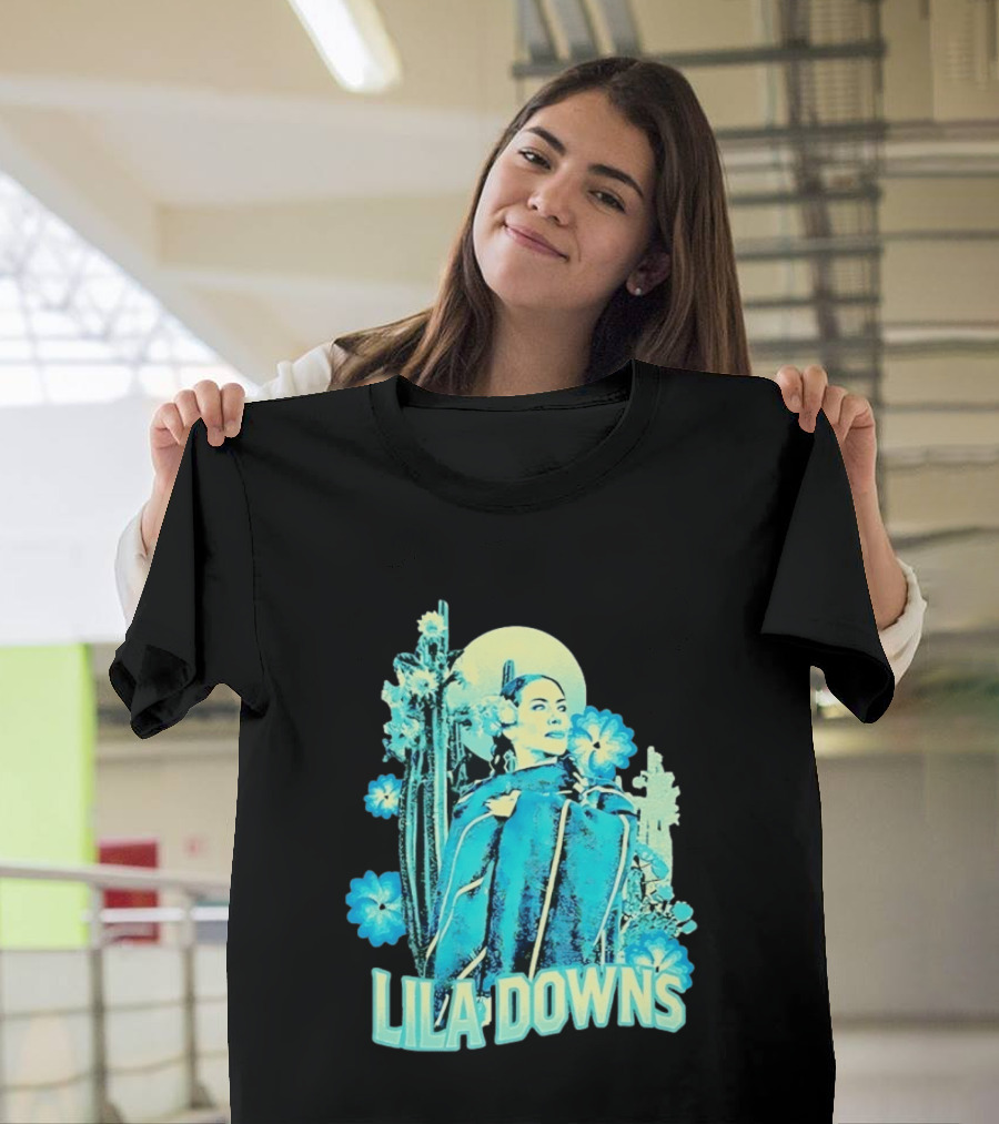 Lila Downs Mexican Cactus Floral T-Shirt