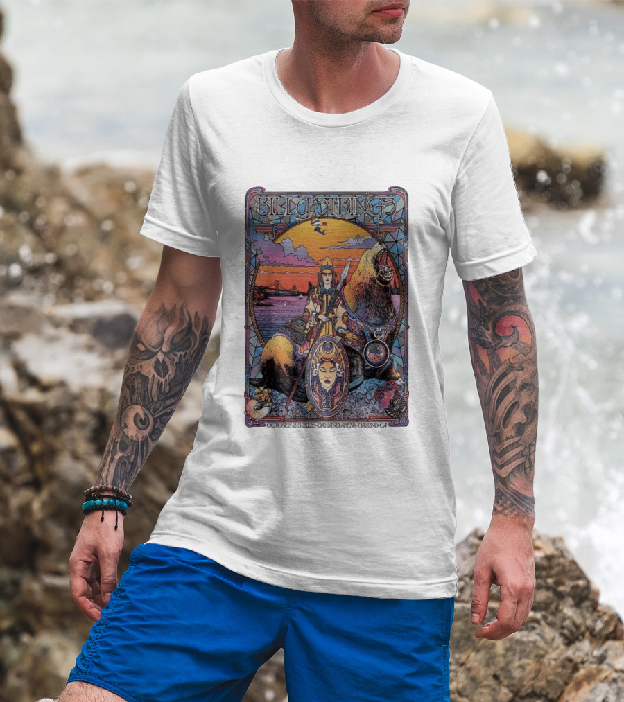 Billy Strings October 2 3 2026 Oakland Arena Vibrant Seal And Bay Bridge T-Shirt