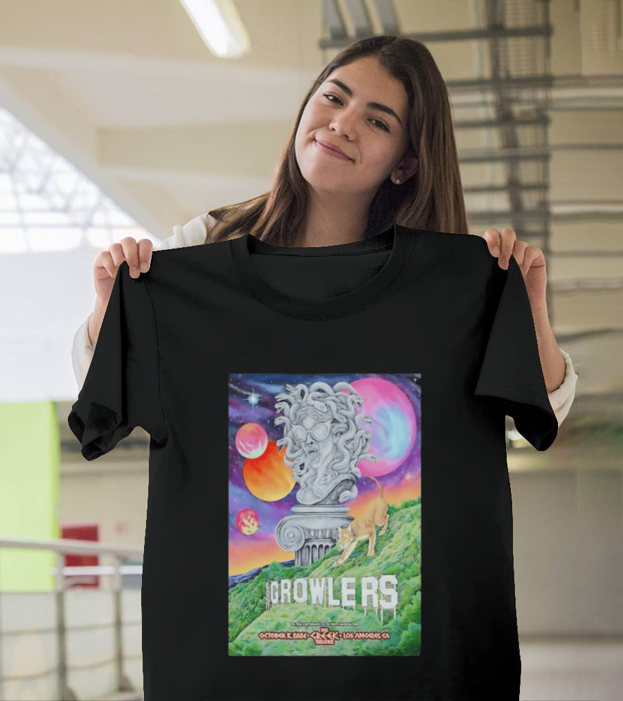 Los Growlers Final Performance Greek Theatre Los Angeles October 3 2024 Statue And Lion T-Shirt