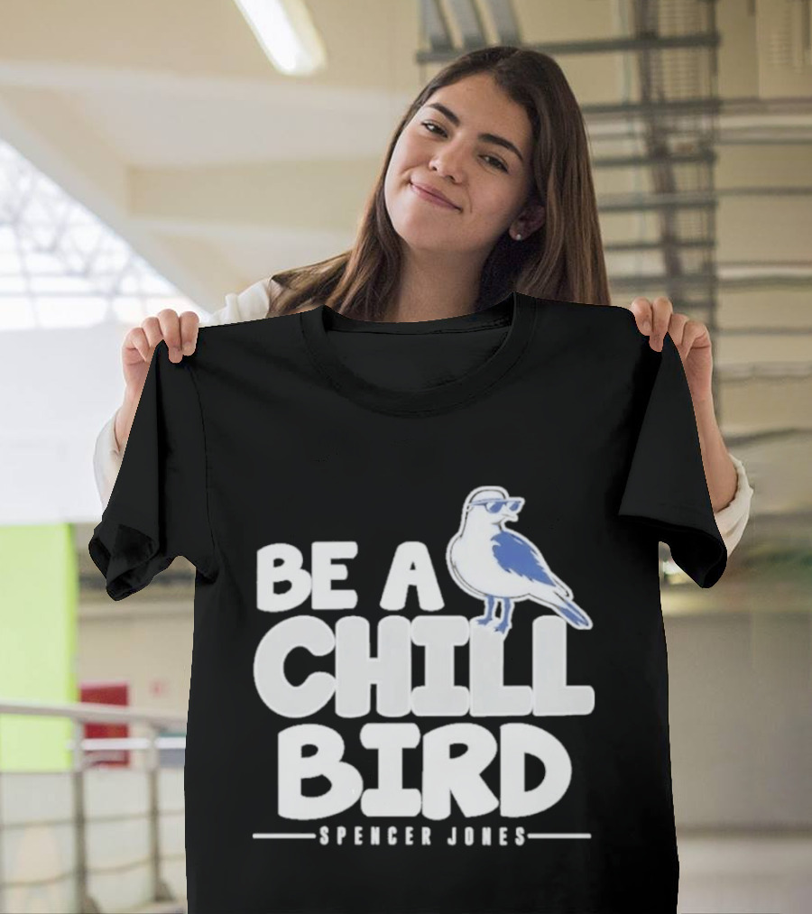 Be A Chill Bird Spencer Jones Vintage Style Bird Wearing Sunglasses T-Shirt