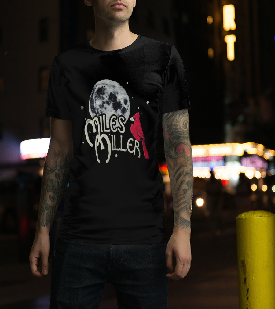 Miles Miller Cardinal Bird Moon Stars T-Shirt