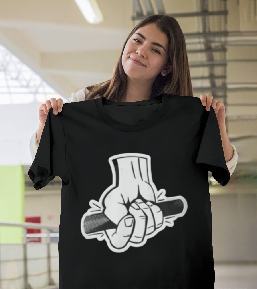 Hand Holding Black Bar T-Shirt