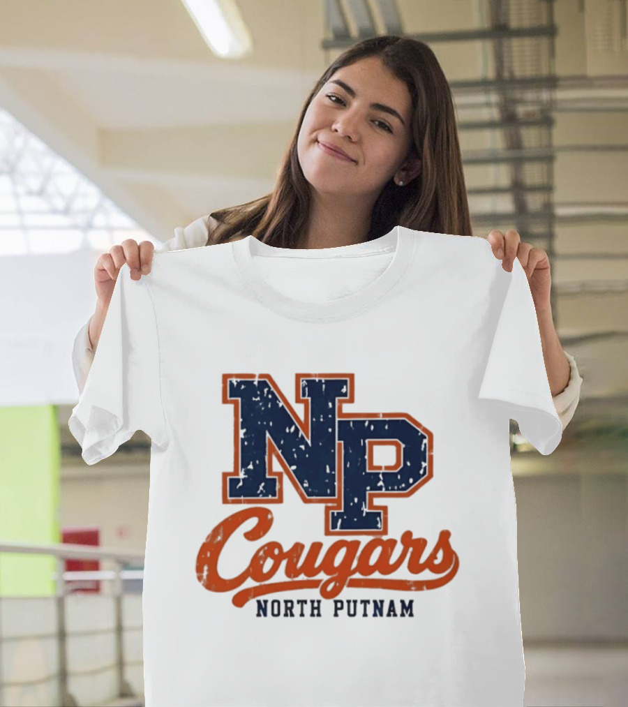 North Putnam Cougars NP Distressed Vintage Sports Team T-Shirt