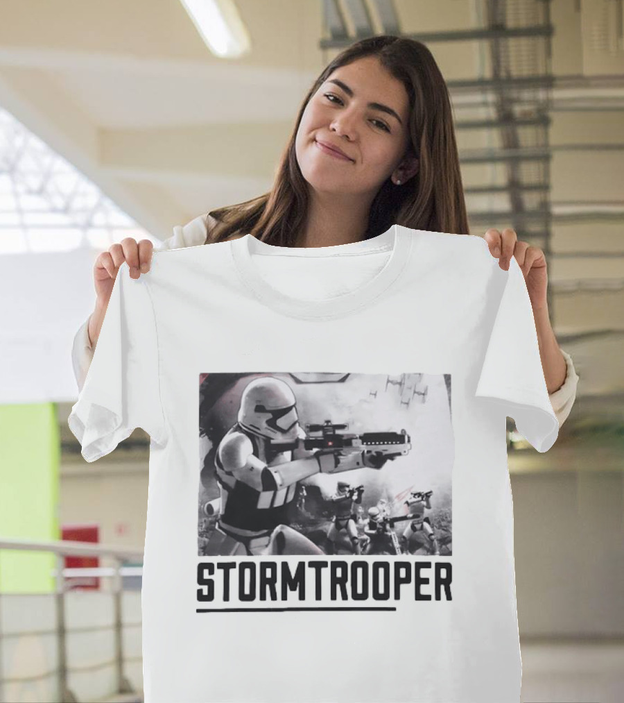 First Order Stormtrooper Star Wars Empire Battle Scene T-Shirt