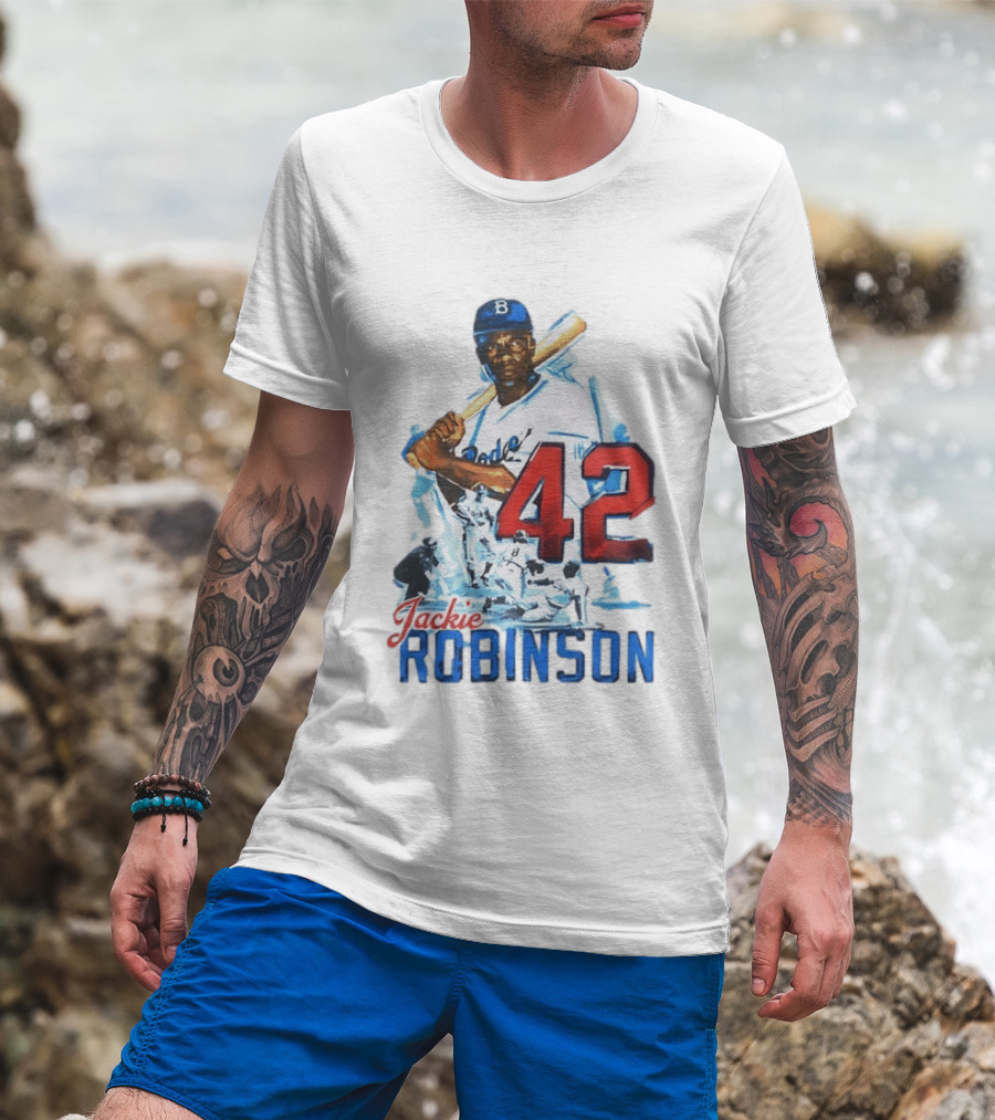 Jackie Robinson Brooklyn Dodgers Legendary Number 42 T-Shirt