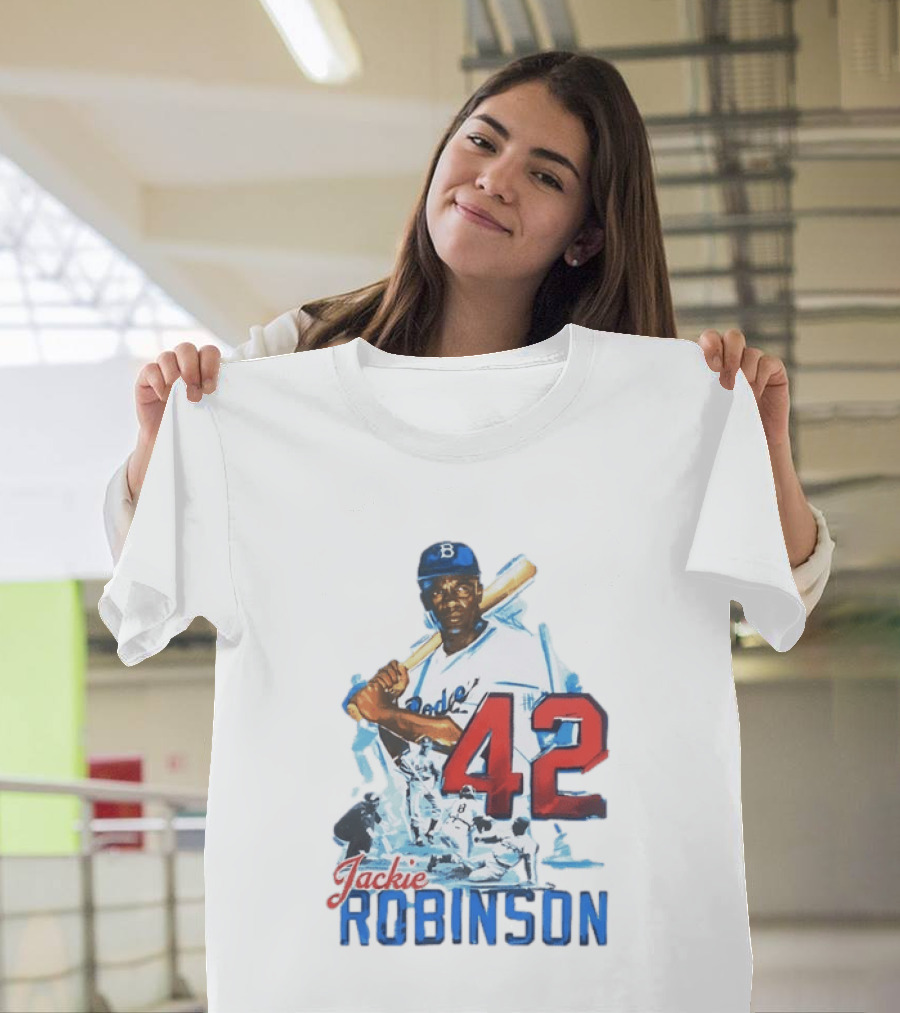 Jackie Robinson Brooklyn Dodgers Legendary Number 42 T-Shirt