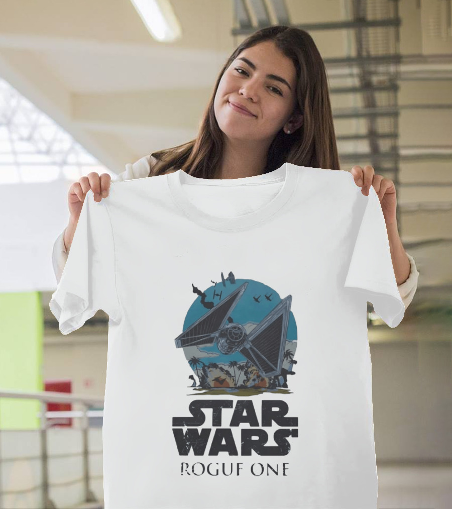 Star Wars Rogue One Tie Fighter Battle Scene T-Shirt