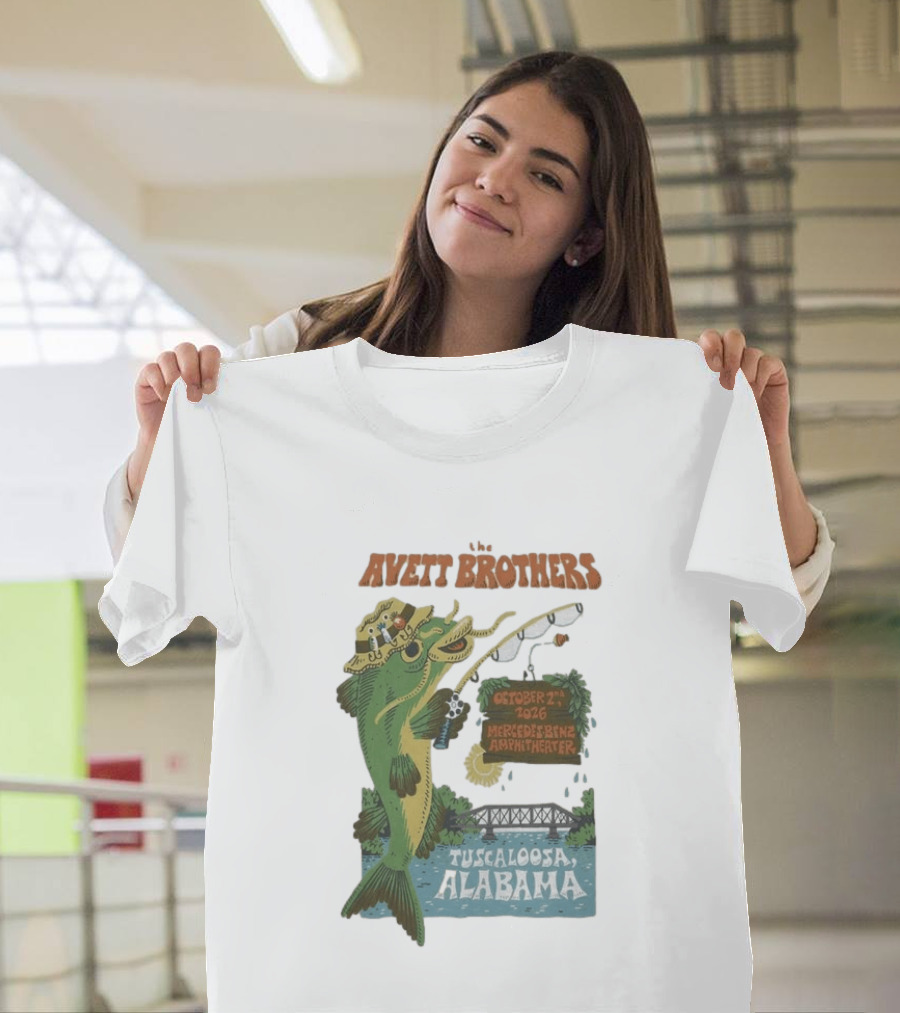The Avett Brothers Tuscaloosa Alabama October 2nd 2026 Mercedes Benz Amphitheater Tour T-Shirt