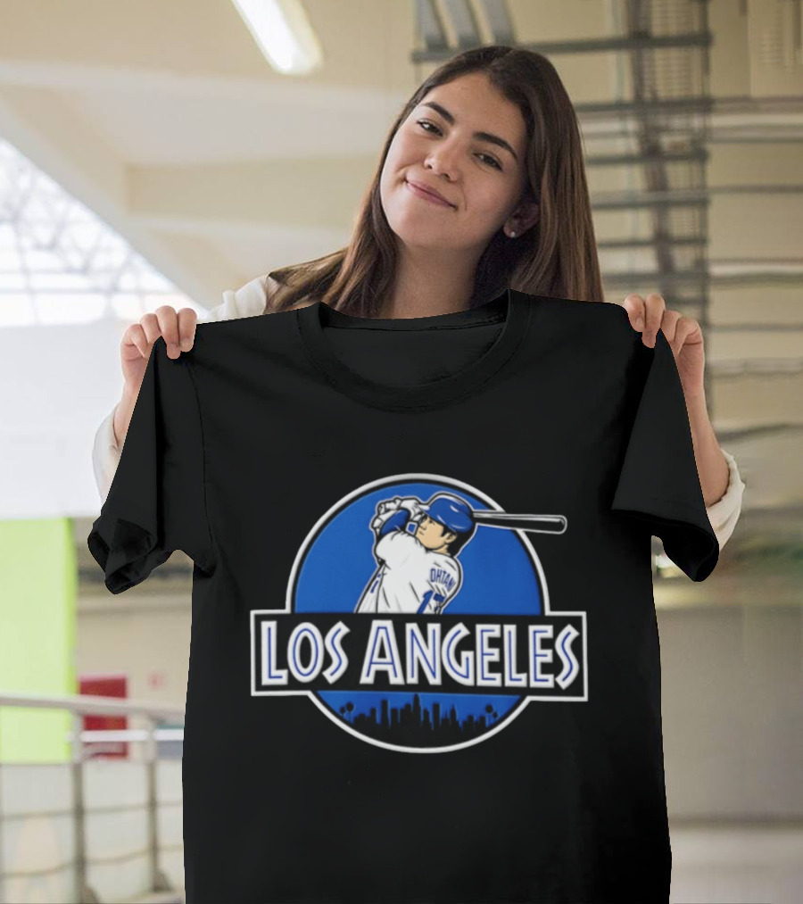 Shohei Ohtani Los Angeles Dodgers Baseball Player Skyline T-Shirt