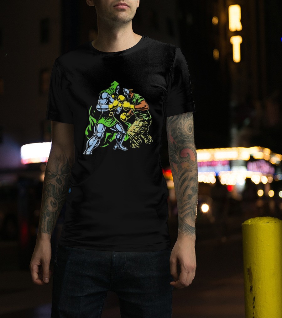 Doctor Doom Vs MF DOOM Marvel Boxing Match Showdown T-Shirt
