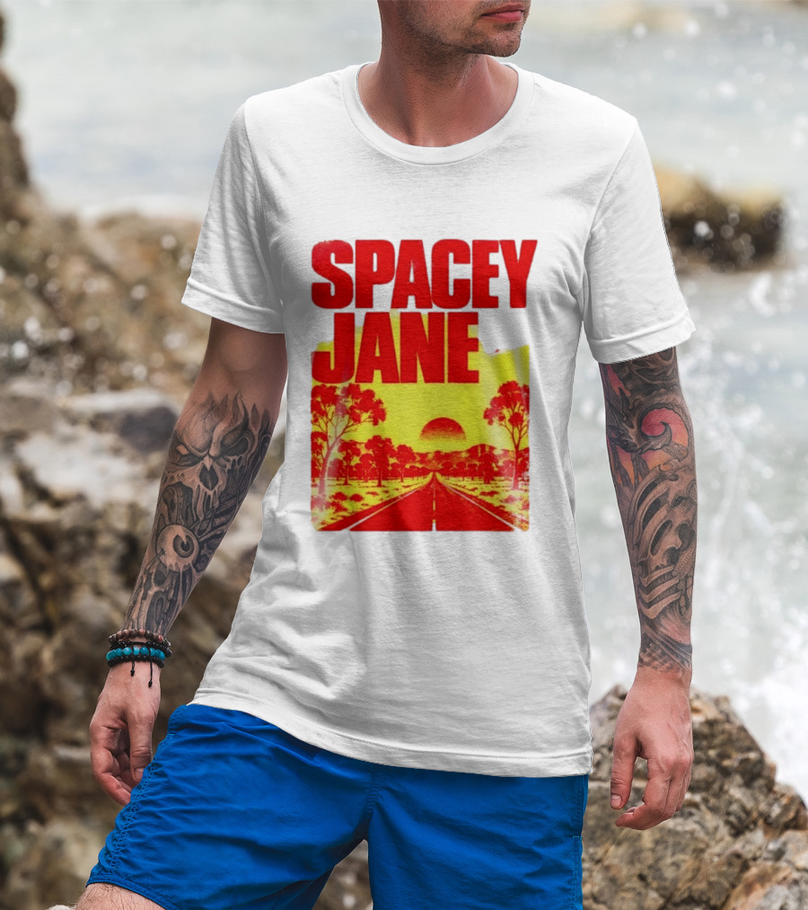 Spacey Jane Live Tour Australian Outback Sunset Scene T-Shirt