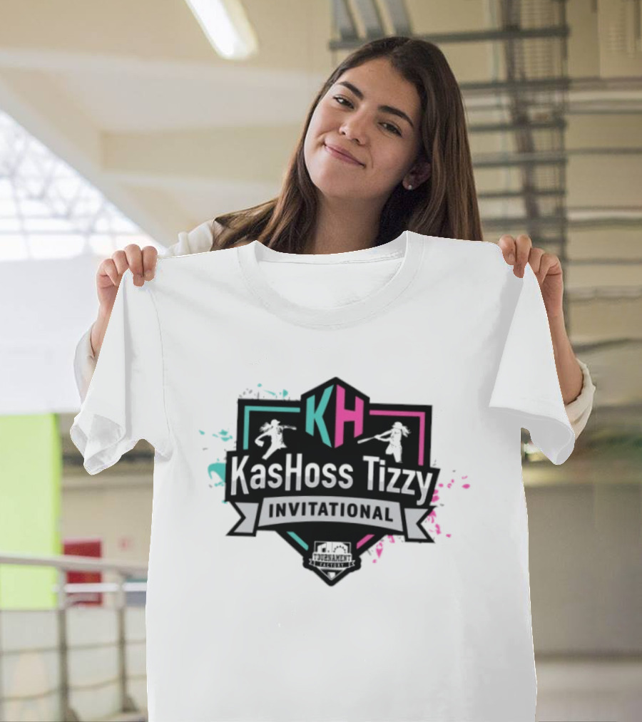 KasHoss Tizzy Invitational Softball Event KH Logo With Colorful Splash T-Shirt