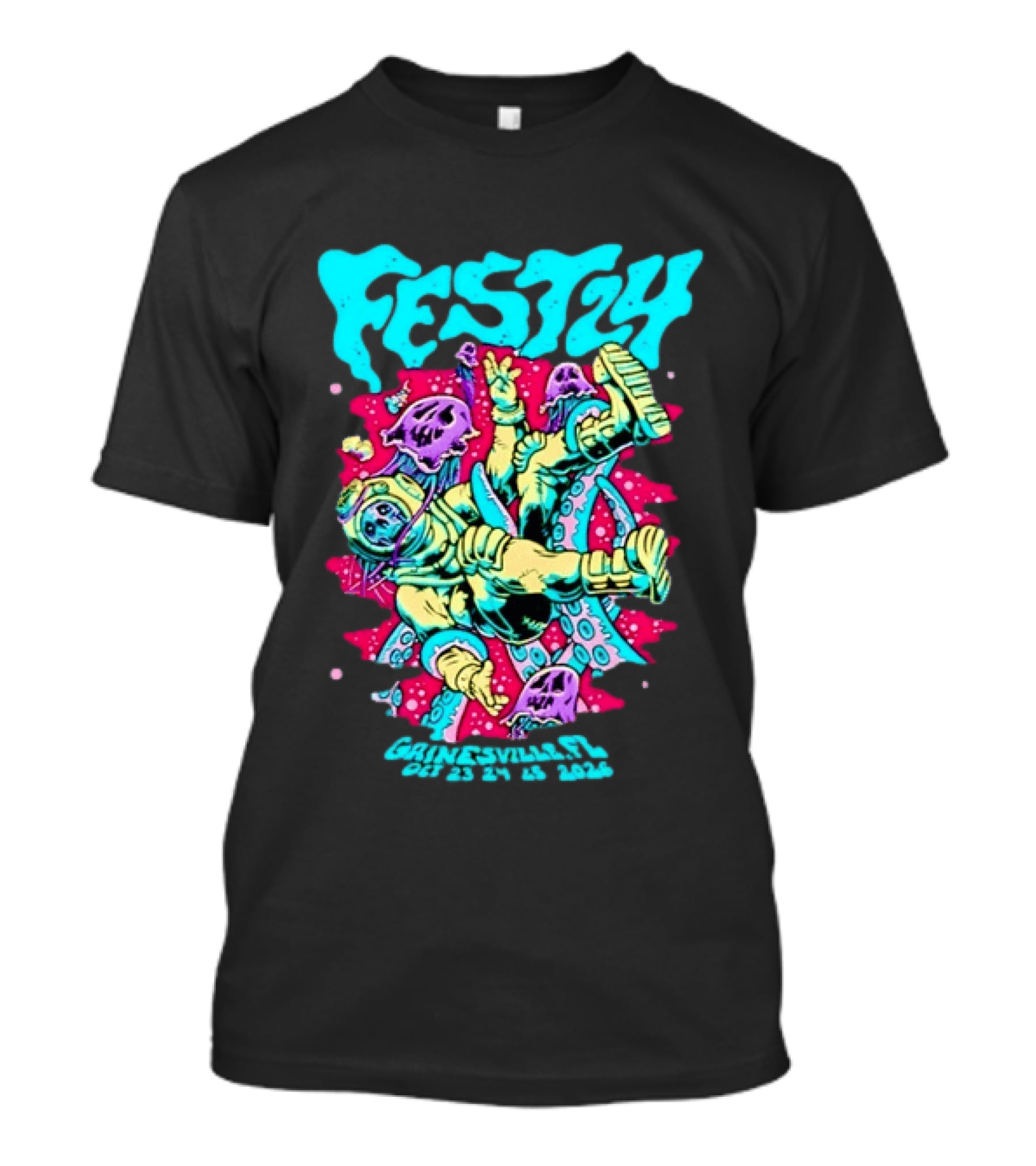 Fest 24 Gainesville FL October 23 25 2026 Astronaut And Jellyfish T-Shirt
