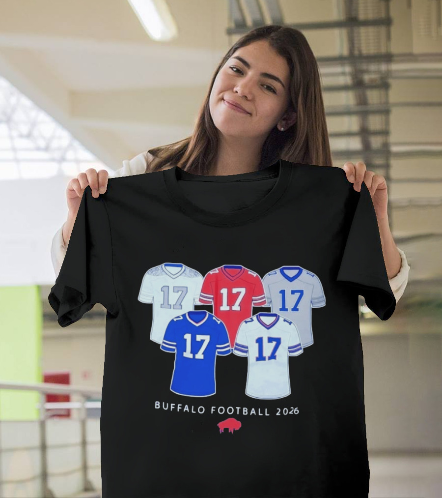 Buffalo Football 2026 Josh Allen 17 Jersey Collection T-Shirt
