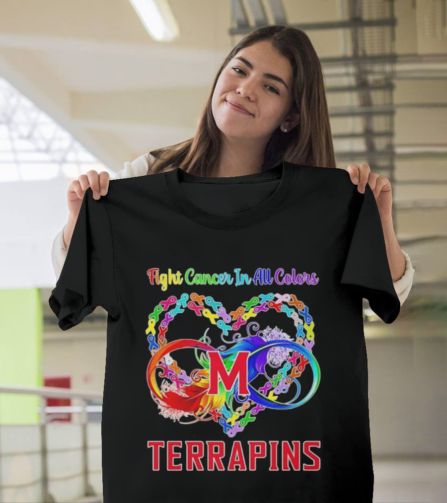 Maryland Terrapins Fight Cancer In All Colors Terrapins T-Shirt