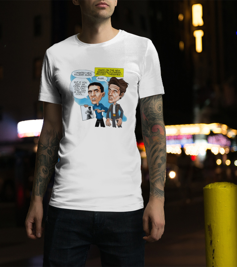 Mark Daigneault Thunder Talks Brandon Flowers Record Thrasher Caricature T-Shirt