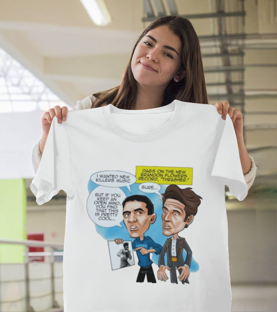 Mark Daigneault Thunder Talks Brandon Flowers Record Thrasher Caricature T-Shirt