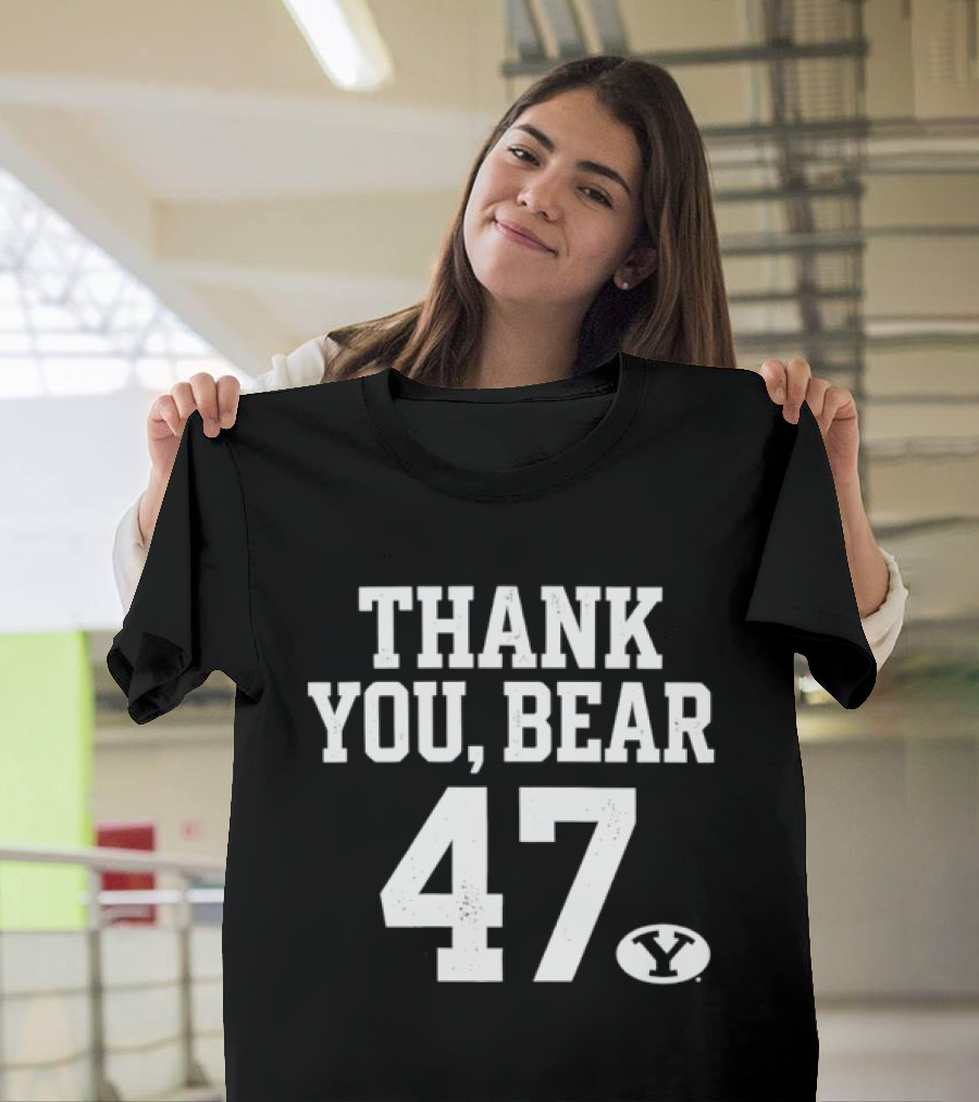 Brigham Young University Thank You Bear 47 NCAA Football Y T-Shirt