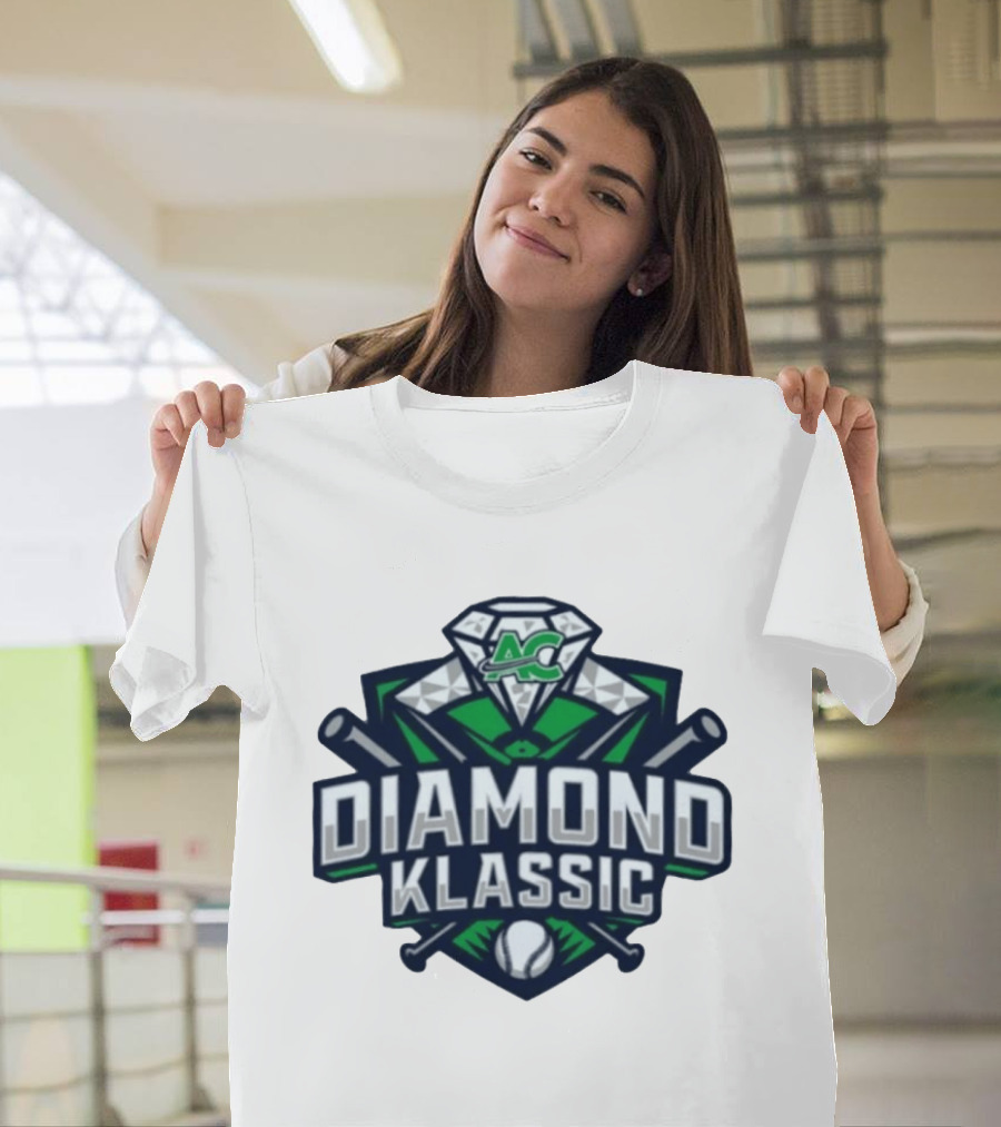 10th Annual ACS Diamond Klassic Softball Event Logo With Crossed Bats And Diamond T-Shirt