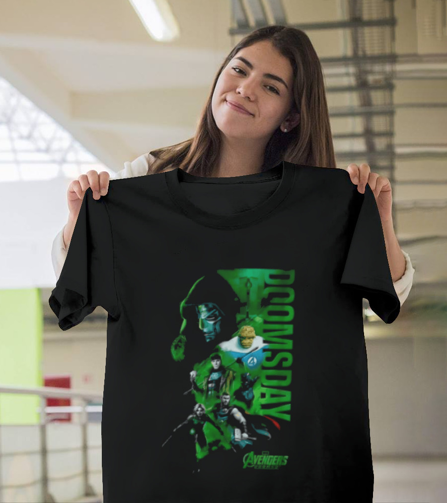 Marvel Studios Doomsday Avengers Assemble Green Toned T-Shirt