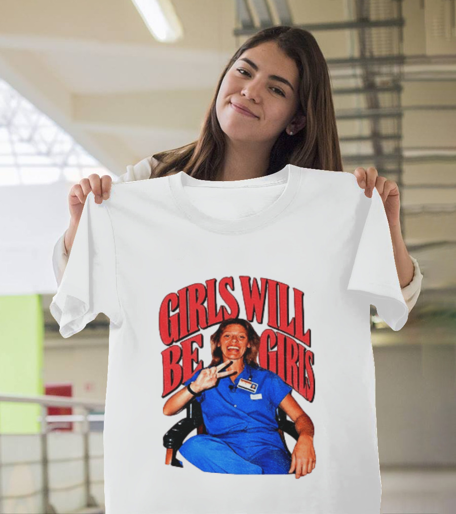 Aileen Wuornos Girls Will Be Girls Peace Sign Blue Outfit T-Shirt