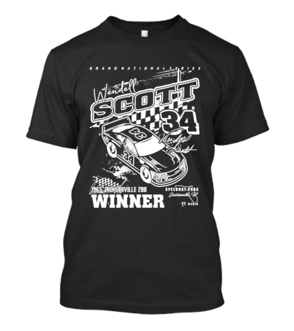 Wendell Scott 34 Grand National Series Winner Speedway Park Jacksonville FL T-Shirt