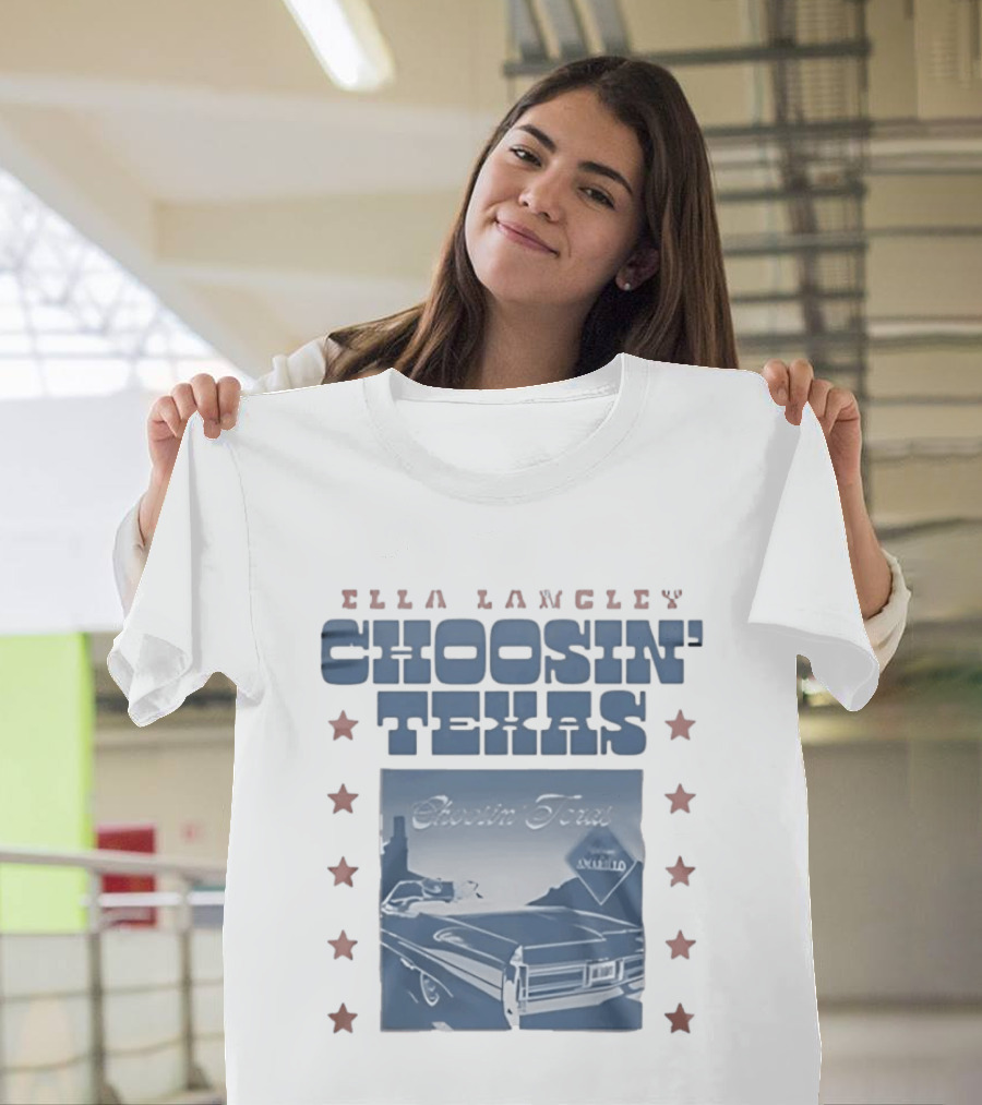 Ella Langley Choosin' Texas Amarillo Retro Car Billboard T-Shirt