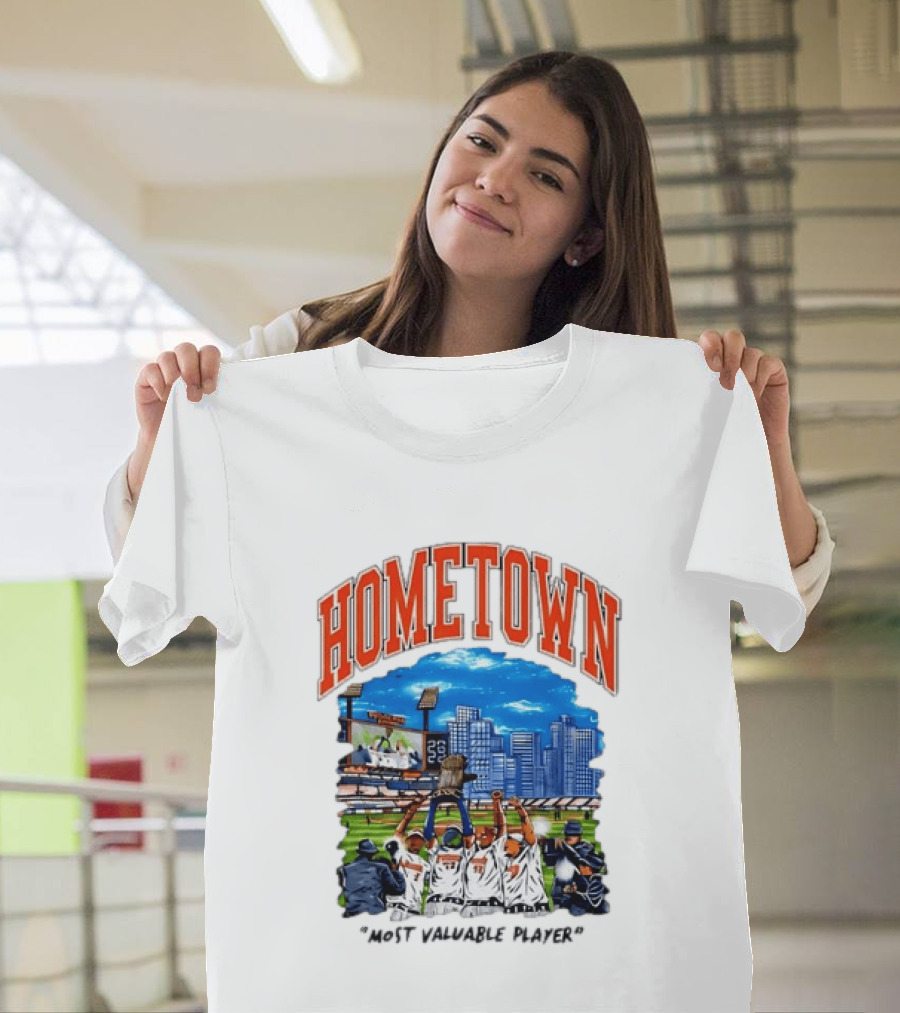 Hometown Most Valuable Player Baseball Celebration Stadium Skyline T-Shirt